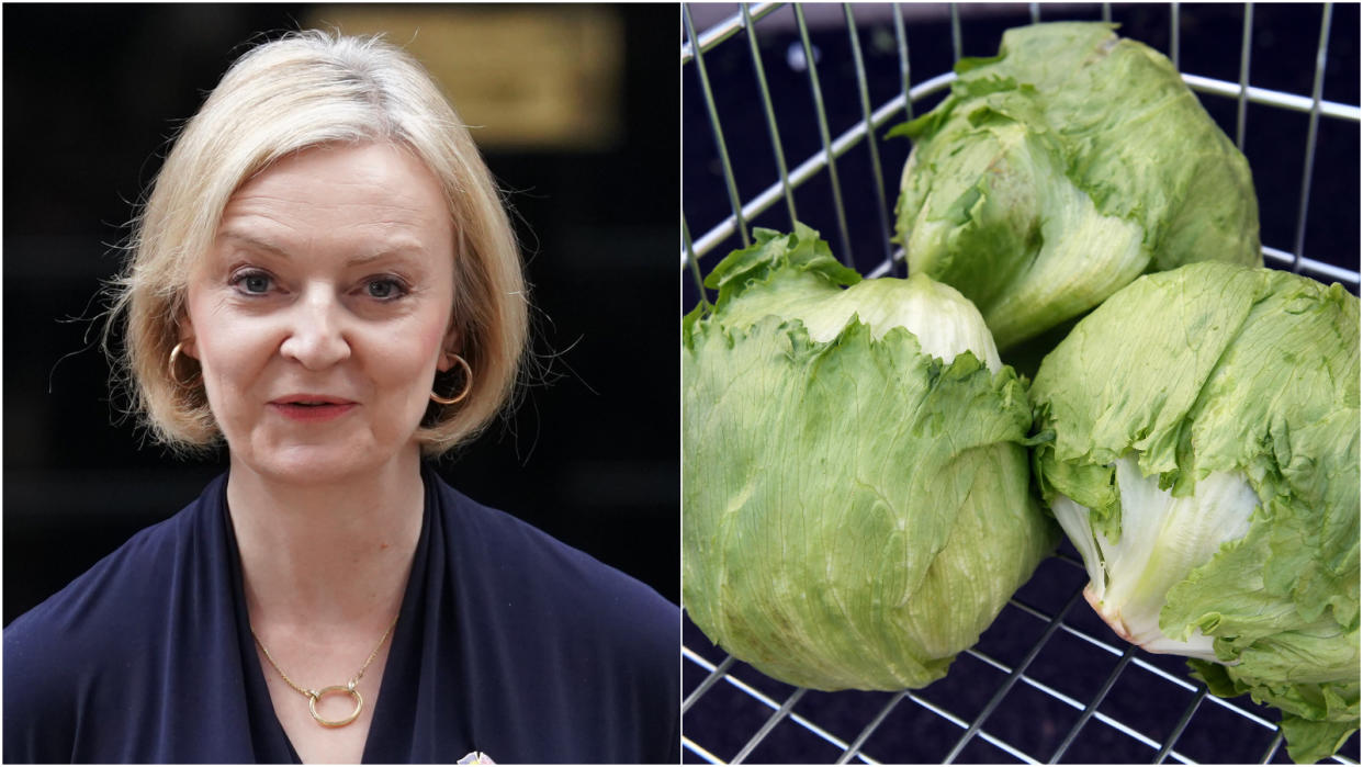 The international media mocked Liz Truss for last less time than the Daily Star's lettuce. (PA)