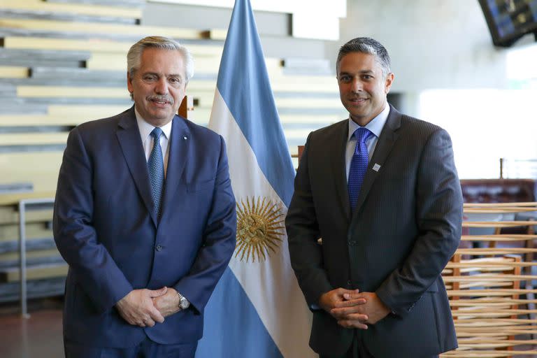 Alberto Fernández mantuvo una reunión con el presidente de General Motors Internacional, Shilpan Amin