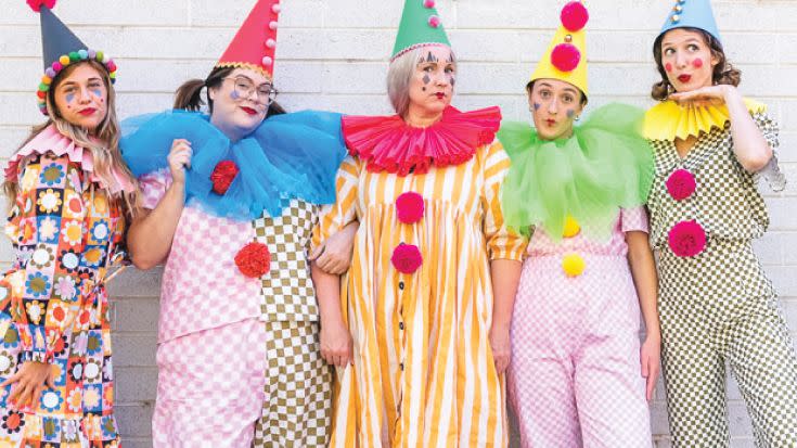 group halloween costumes vintage clowns