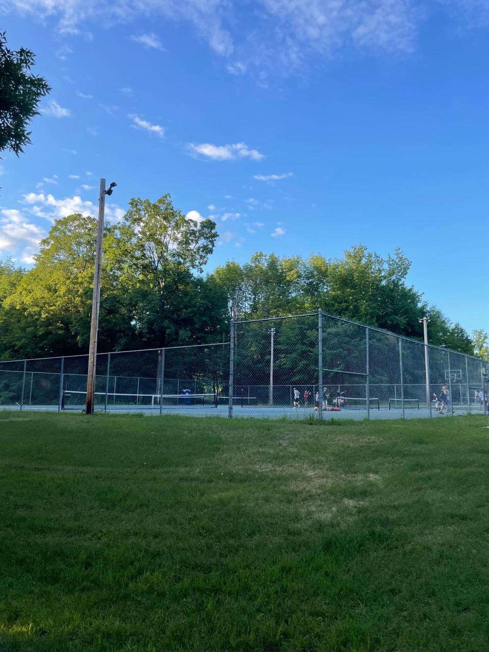 Players enjoying Szymanski Park's pickleball courts.
