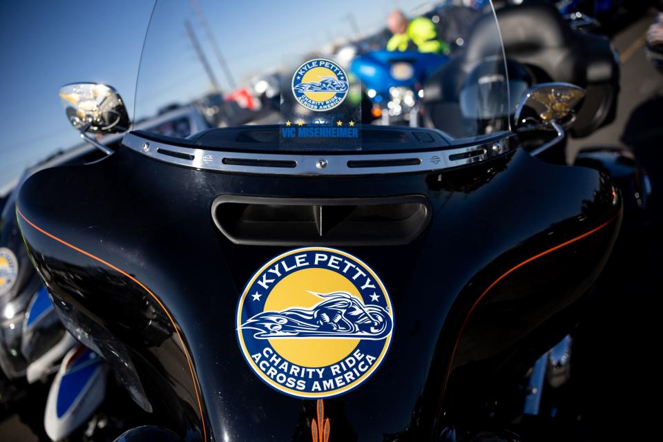 Motorcycles are parked during the Kyle Petty Charity Ride at Manheim Utah in Woods Cross on Saturday, April 29, 2023. | Spenser Heaps, Deseret News