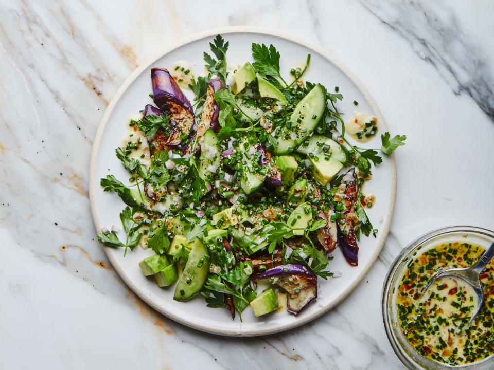 Pan-Seared Eggplant with Buttermilk Dressing