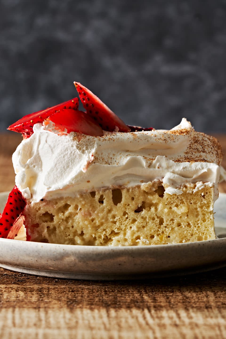 <p>We use sweetened condensed, evaporated, and whole milk for this Latin American <a href="https://www.delish.com/cooking/recipe-ideas/a38314938/sponge-cake-recipe/" rel="nofollow noopener" target="_blank" data-ylk="slk:sponge cake;elm:context_link;itc:0;sec:content-canvas" class="link ">sponge cake</a>. Some recipes use heavy cream in place of whole milk, but we feel the mixture is already so decadent and that milk helps balance it. Plus, we use heavy cream for the topping so it still makes it way in there. 😉</p><p>Get the <strong><a href="https://www.delish.com/cooking/recipe-ideas/a58567/easy-tres-leches-cake-recipe/" rel="nofollow noopener" target="_blank" data-ylk="slk:Tres Leches Cake recipe;elm:context_link;itc:0;sec:content-canvas" class="link ">Tres Leches Cake recipe</a></strong>.</p>