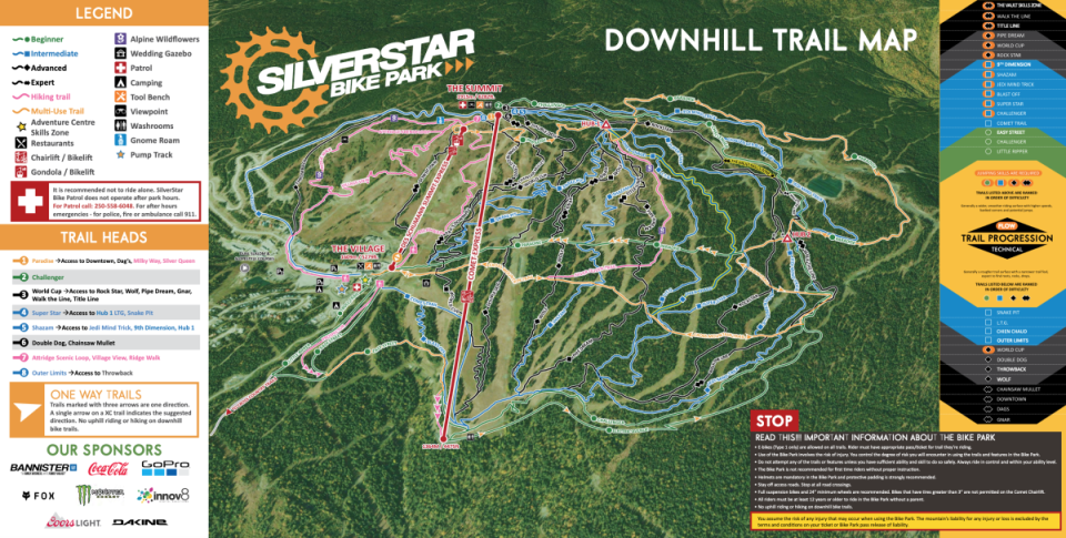 Silverstar Bike Park Map<p>Silverstar Resort</p>