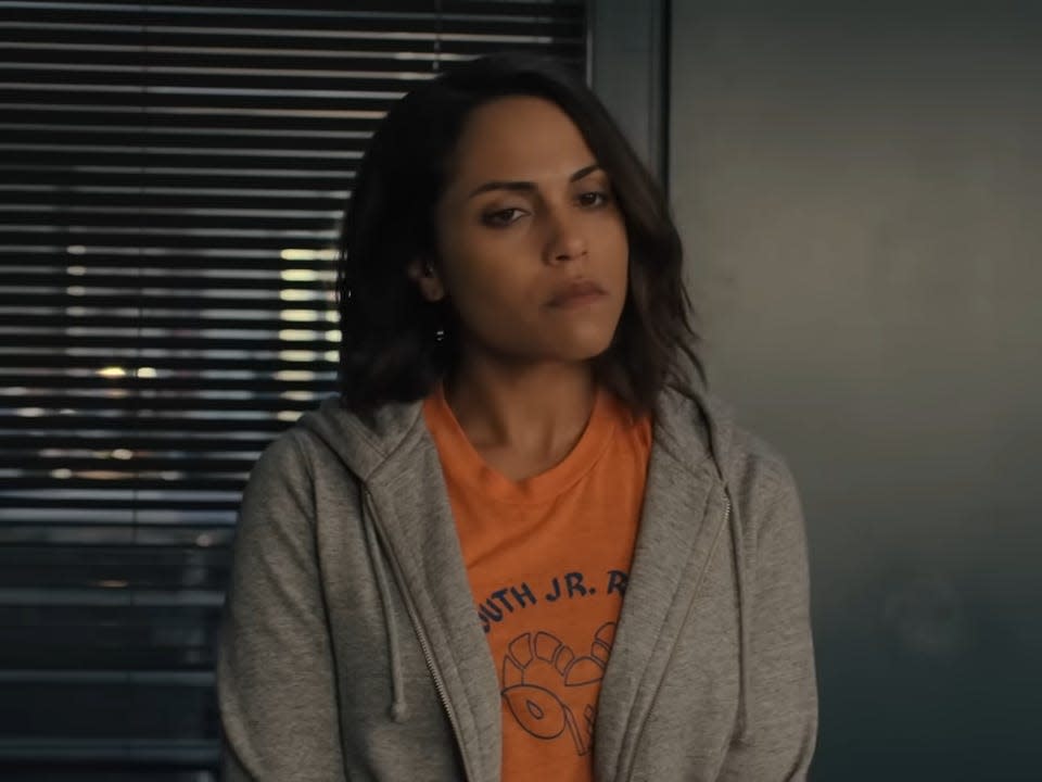 Monica Raymund as Jackie Quiñones in "Hightown" season three.