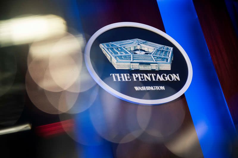 The briefing room at the Pentagon in Arlington, Virginia