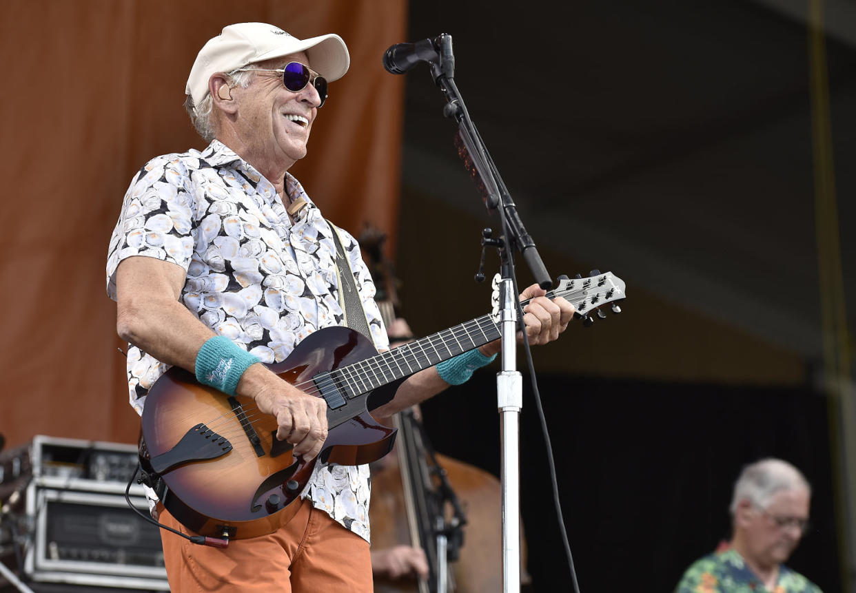 Jimmy Buffet plays at the 2022 New Orleans & Jazz festival. (Tim Mosenfelder / WireImage)