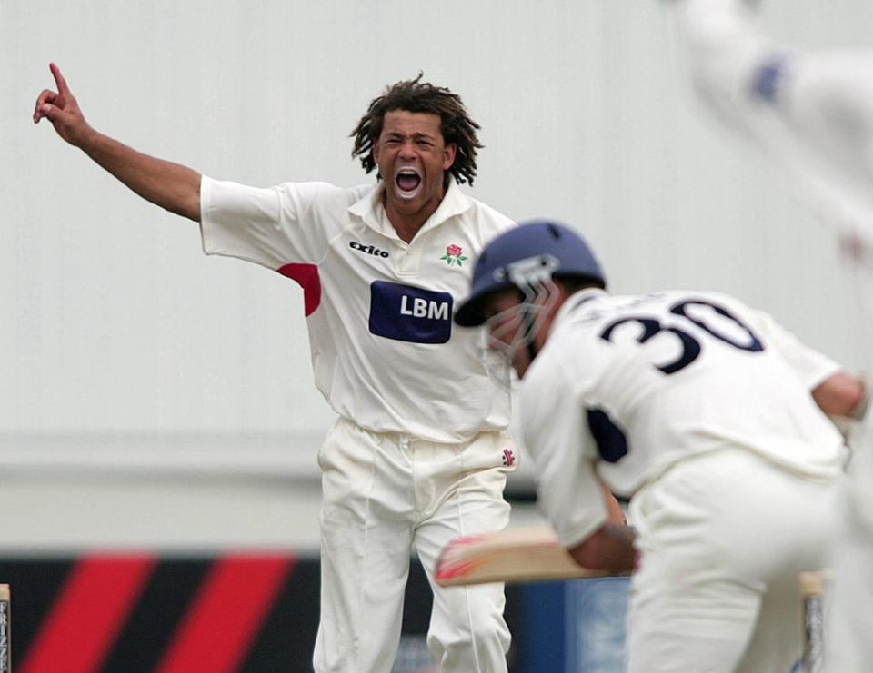Former Australia player Andrew Symonds, shown playing for Lancashire, has died (Martin Rickett/PA) (PA Wire)