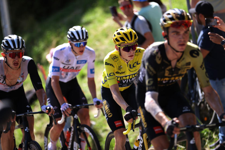 SAINTGERVAIS MONTBLANC FRANCE  JULY 16 yecompetes during the stage fifteen of the 110th Tour de France 2023 a 179km stage from Les Gets les Portes du Soleil to SaintGervais MontBlanc 1379m  UCIWT  on July 16 2023 in SaintGervais MontBlanc France Photo by Michael SteeleGetty Images