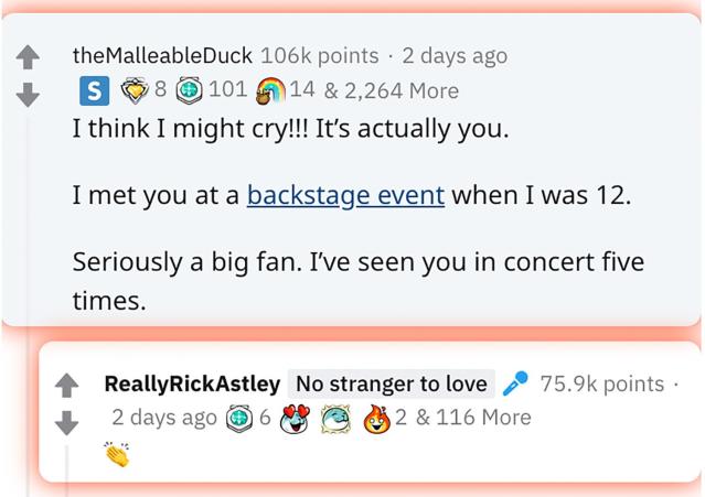 Reddit's top post of 2020 was a Rick Astley photo, posted by Rick