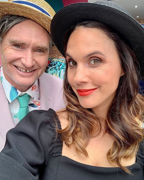 Hughesy and his wife Holly at the Melbourne Cup in 2019. Photo: Instagram/dhughesy.