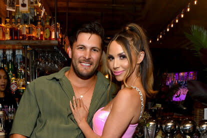 Scheana Shay and Brock Davies at the Vanderpump Rules Season 10 Reunion Watch Party