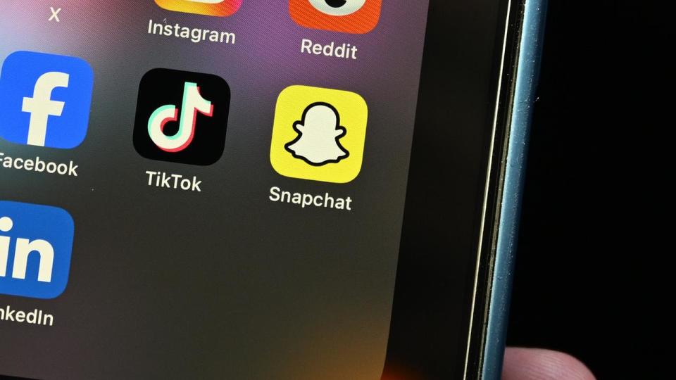 Apps including Snapchat (file image)