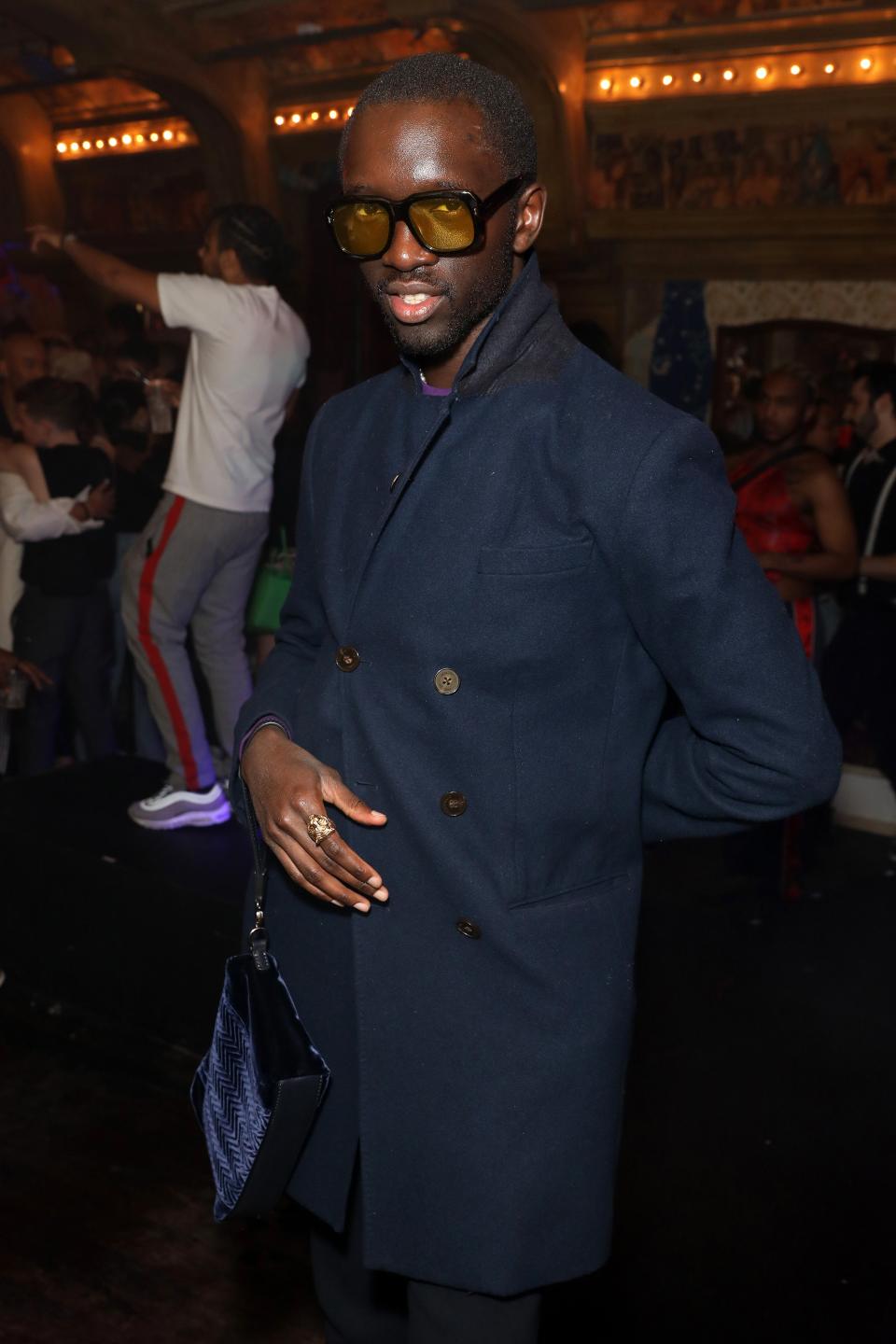 Wilson Oryema attends the adidas Originals Meets Fiorucci launch party in partnership with Dazed, at The Box Soho