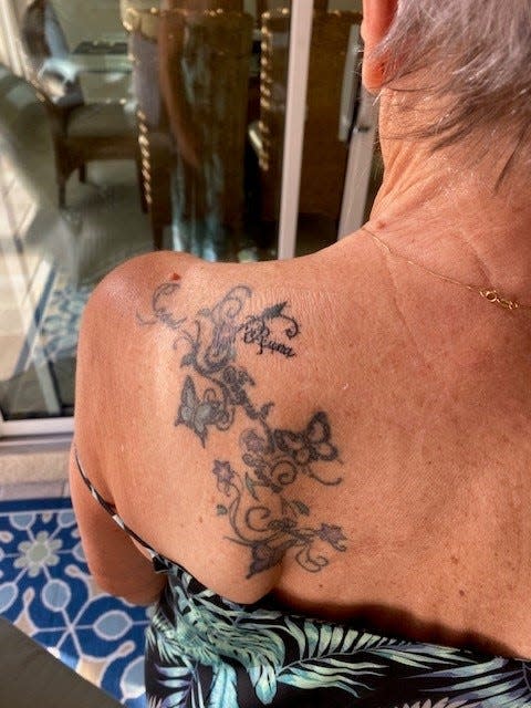 Sheila Palson's tattoo is dedicated to her six grandchildren.
