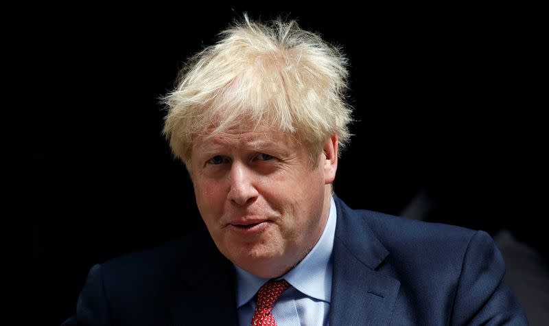 Britain's Prime Minister Boris Johnson leaves Downing Street, in London