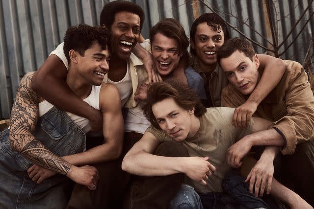 <p>Miller Mobley</p> The cast of <em>The Outsiders</em> on Broadway, from L to R: Daryl Tofa as Two-Bit Mathews, Joshua Boone as Dallas Winston, Jason Schmidt as Sodapop Curtis, Sky Lakota-Lynch as Johnny Cade, Brent Comer as Darrel Curtis and Brody Grant as Ponyboy Curtis