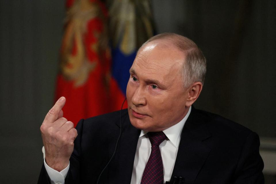 During the more than two hour long interview, Russian President Vladimir Putin repeated his claims about why he launched what the call's the country's special military operation" on Feb. 24, 2022. 