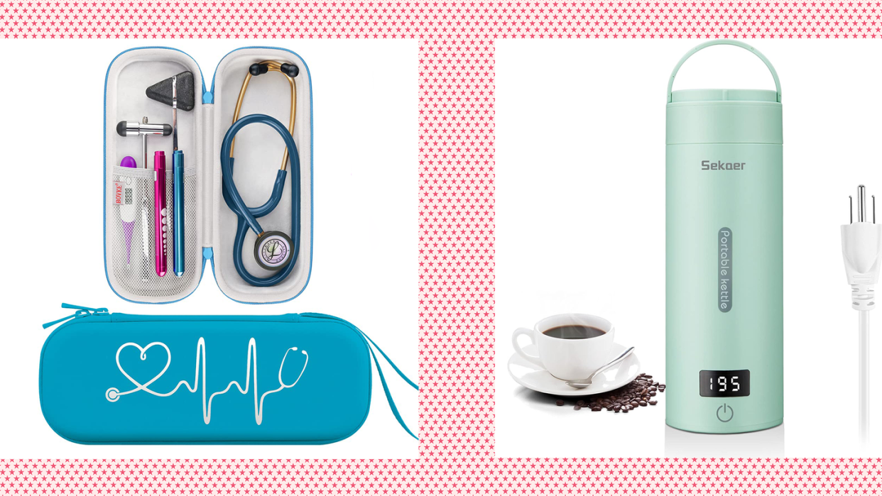 nurse graduation gifts 2024, stethoscope holder, electric tea kettle