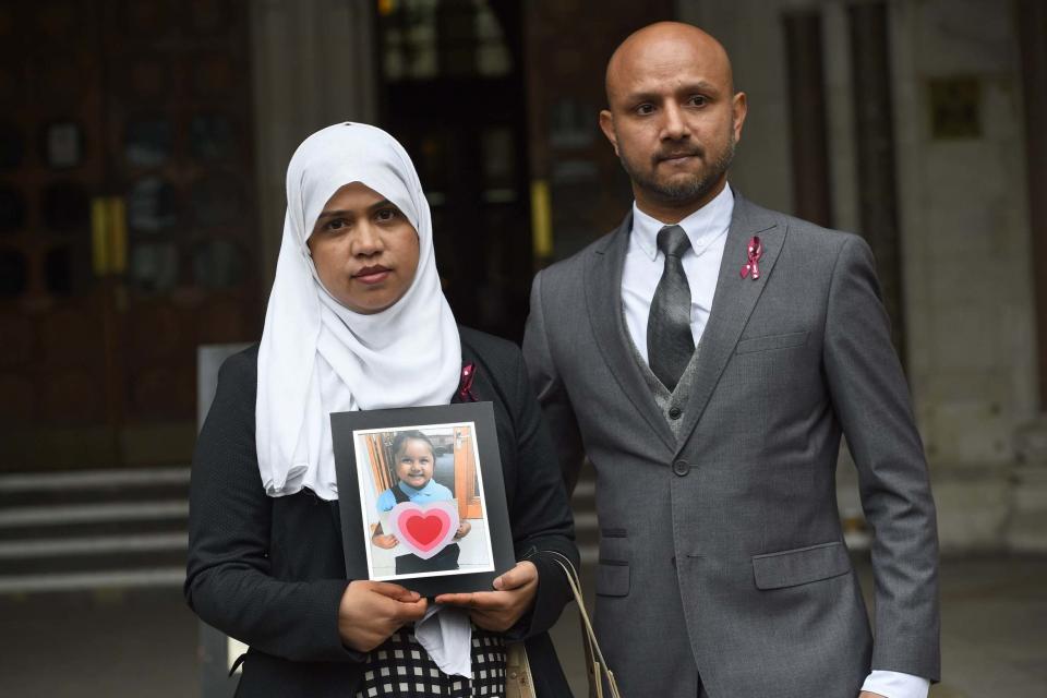 Shelina Begum and husband Mohammed Raqeeb won a High Court fight to take their daughter to Italy. (PA)