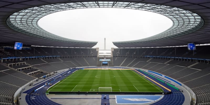 Das leere Stadion vor dem Spiel.<span class="copyright">Soeren Stache/dpa</span>