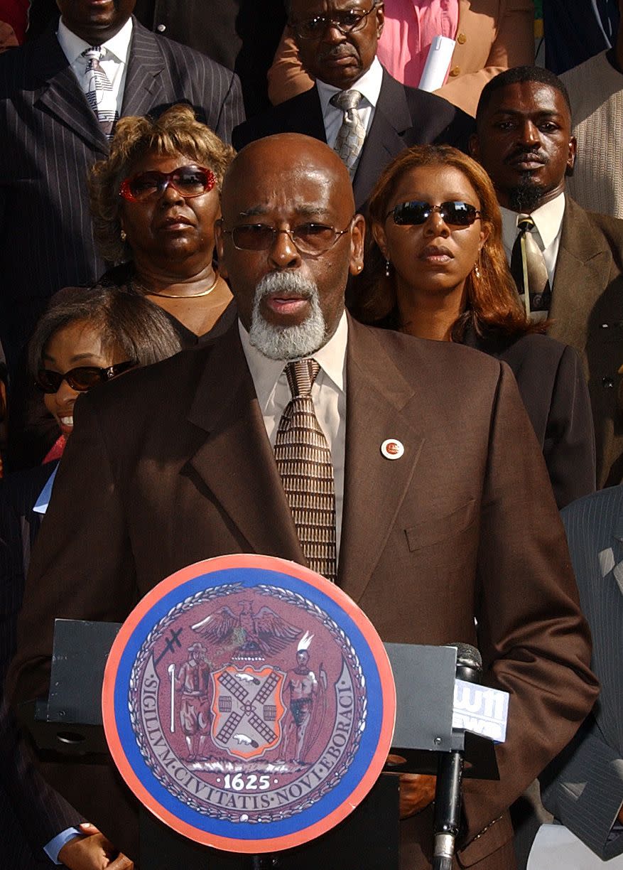 Former City Council member Albert Vann on the steps of City Hall in 2007. 