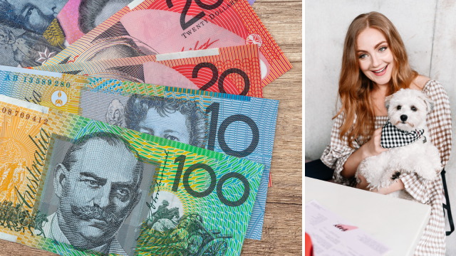 A composite image of Australian money and financial adviser Jess Brady.
