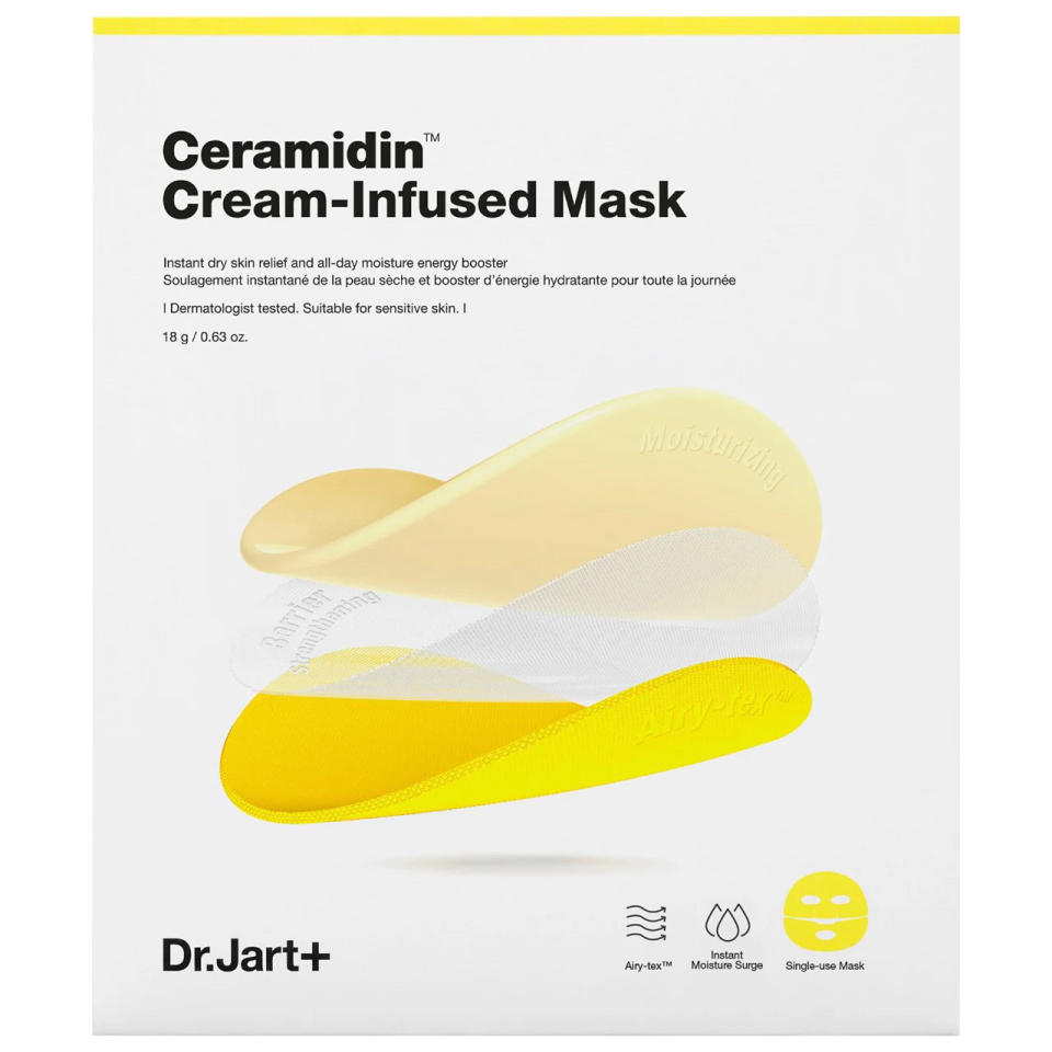 The packaging of Dr. Jart+ Ceramidin Cream-Infused Mask