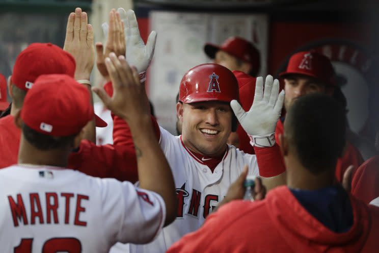 Mike Trout has already put up legendary numbers during his young career. (AP)