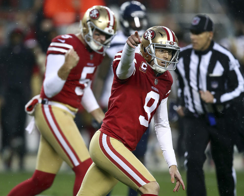 The San Francisco 49ers and kicker Robbie Gould have agreed to a new contract. (AP)