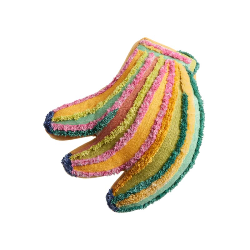 Multi Banana Bunch Shaped Indoor/Outdoor Throw Pillow