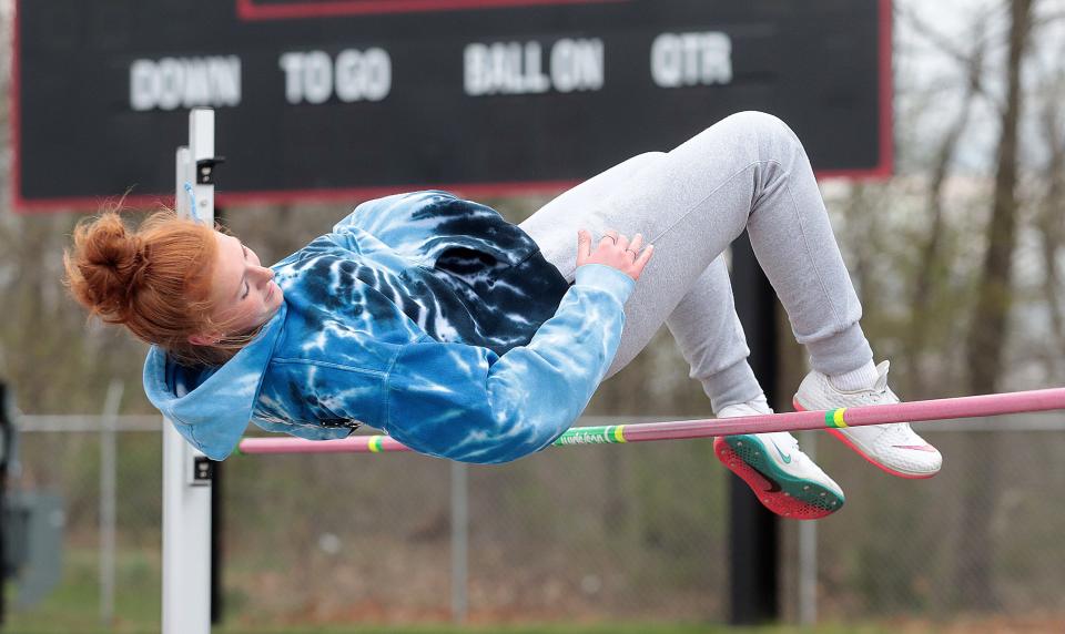 Sandy Valley's Lexi Tucci won the girls high jump and long jump at Saturday's Fairless Tri-County Track and Field Invitational.