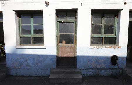 A student looks out from a classroom at Pengying School on the outskirts of Beijing November 11, 2013. REUTERS/Jason Lee