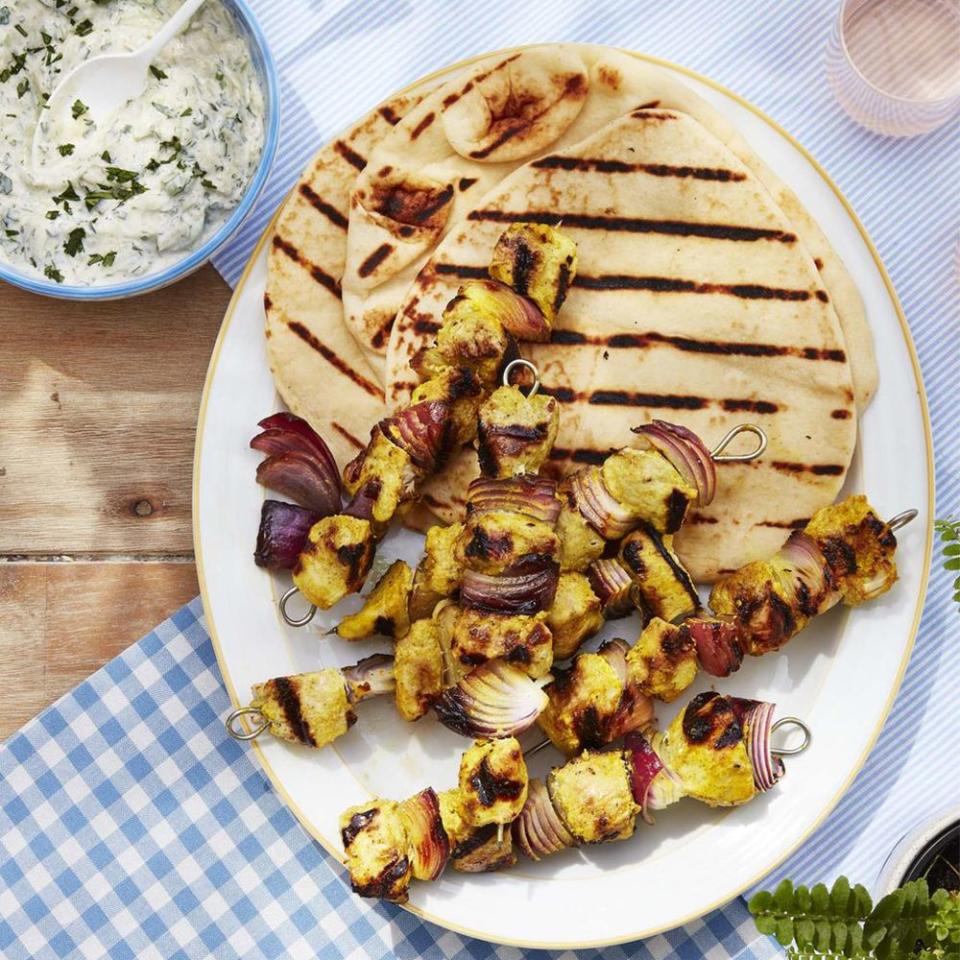 15) Marinated Chicken and Onion Kebabs
