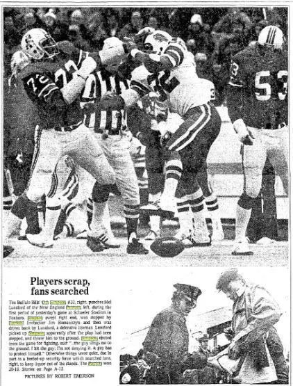 In a 1976 game against the Patriots, O.J. Simpson was ejected for punching an opponent.