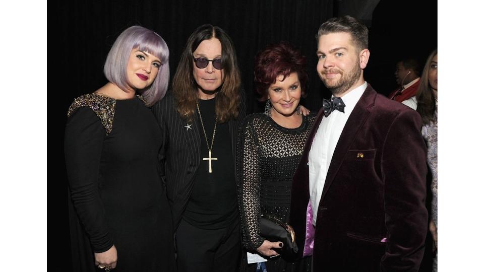 Kelly Osbourne, Ozzy Osbourne, Sharon Osbourne and Jack Osbourne attend the 56th GRAMMY Awards at Staples Center on January 26, 2014 in Los Angeles, California.