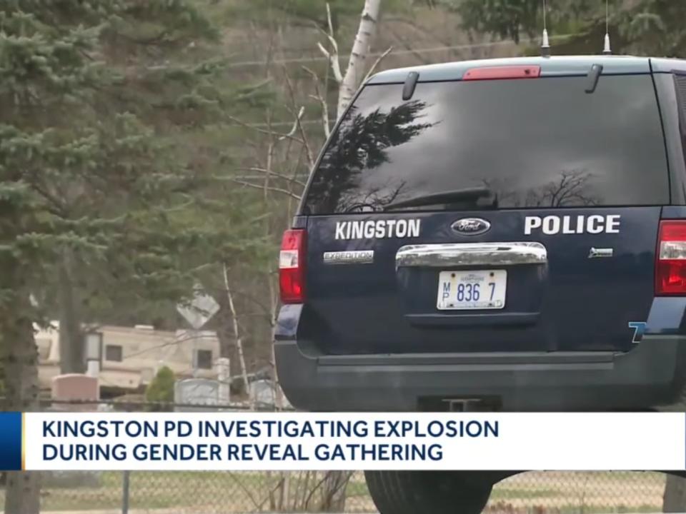 <p>Kingston police are investigating a gender reveal party </p> (WMUR-TV)