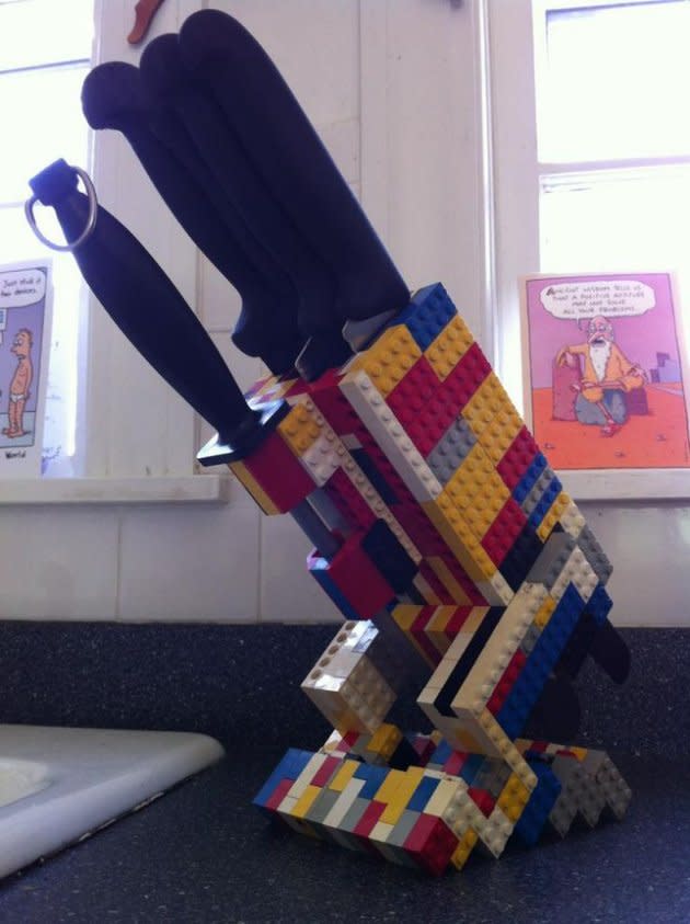 Knife Holder There was literally never a better use for all those Lego pieces. [Photo: mashable.com]