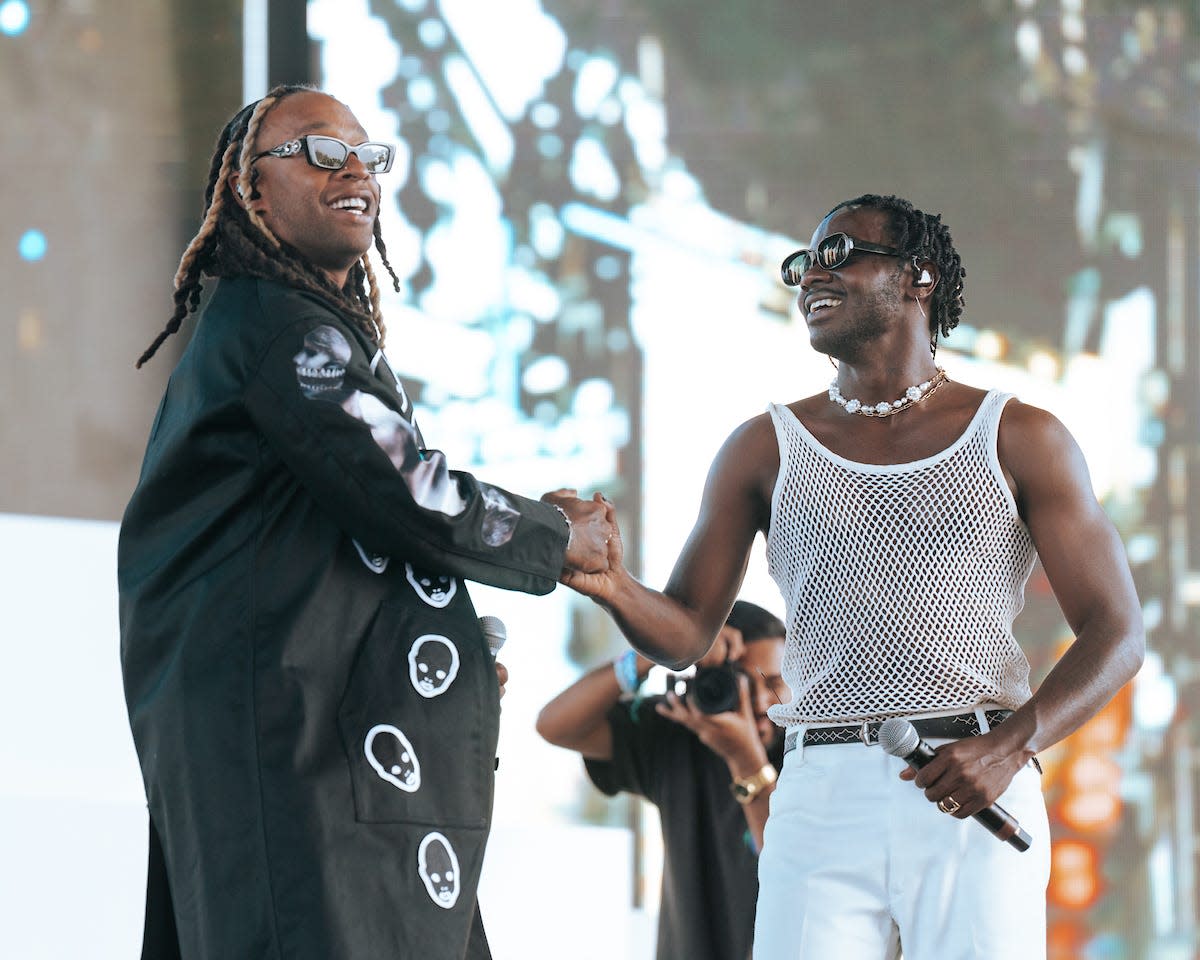 Ty Dolla $ign and Channel Tres perform at the Coachella Valley Music and Arts Festival in Indio, Calif., on April 17, 2022.