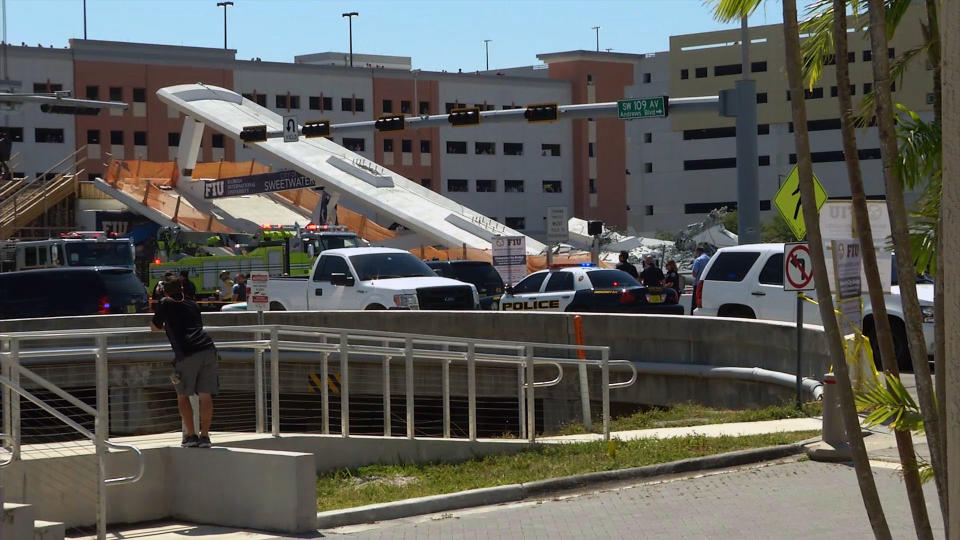 Bridge collapses at Florida International University in Miami