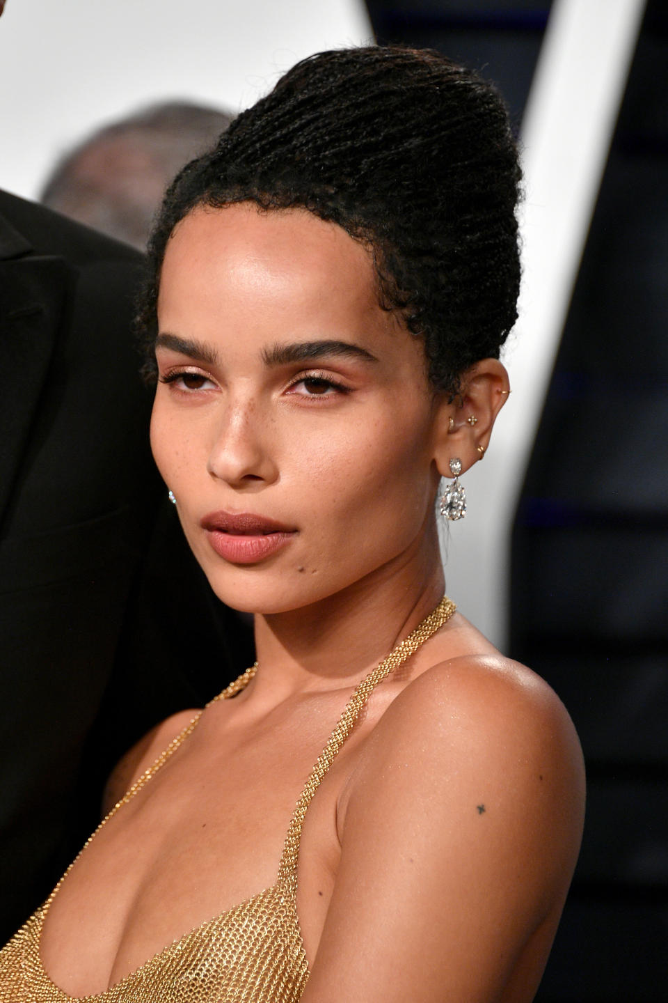 Zo&euml; Kravitz at the Vanity Fair Oscar Party in Los Angeles on Feb. 24. Makeup by <a href="https://www.instagram.com/p/BuS_uUdFUg2/" target="_blank" rel="noopener noreferrer">Nina Park</a> using YSL products, hair by <a href="https://www.instagram.com/p/BuTGC0OhSjg/" target="_blank" rel="noopener noreferrer">Nikki Nelms</a>.