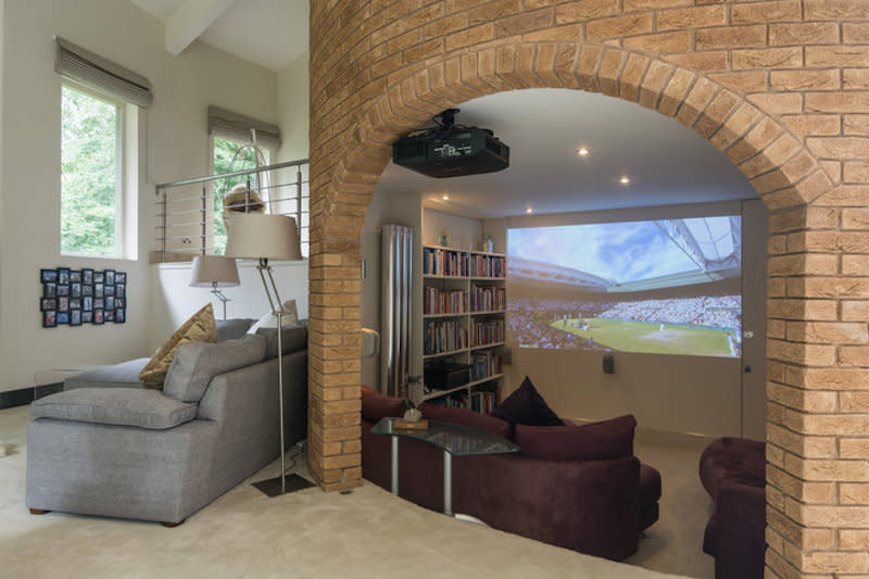 <p>For some quiet time, the secondary circular living room provides added privacy for reading a book or watching a movie.</p>