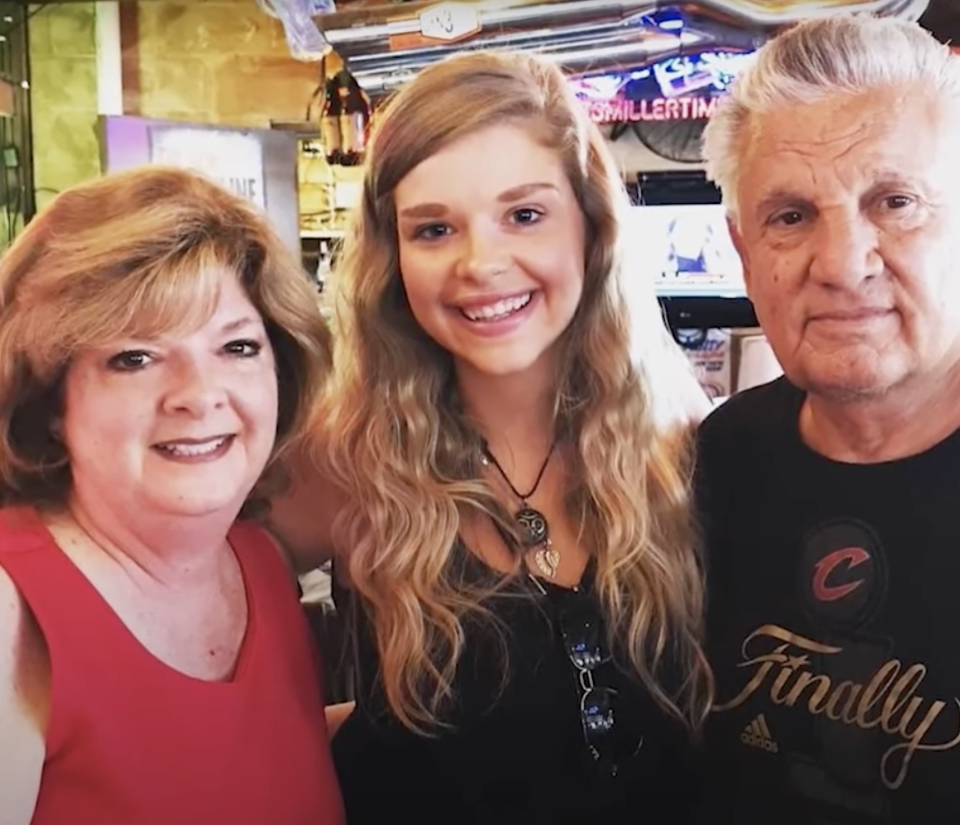 Jessica Harvey Galloway with her mum Jeanine and dad Mike.