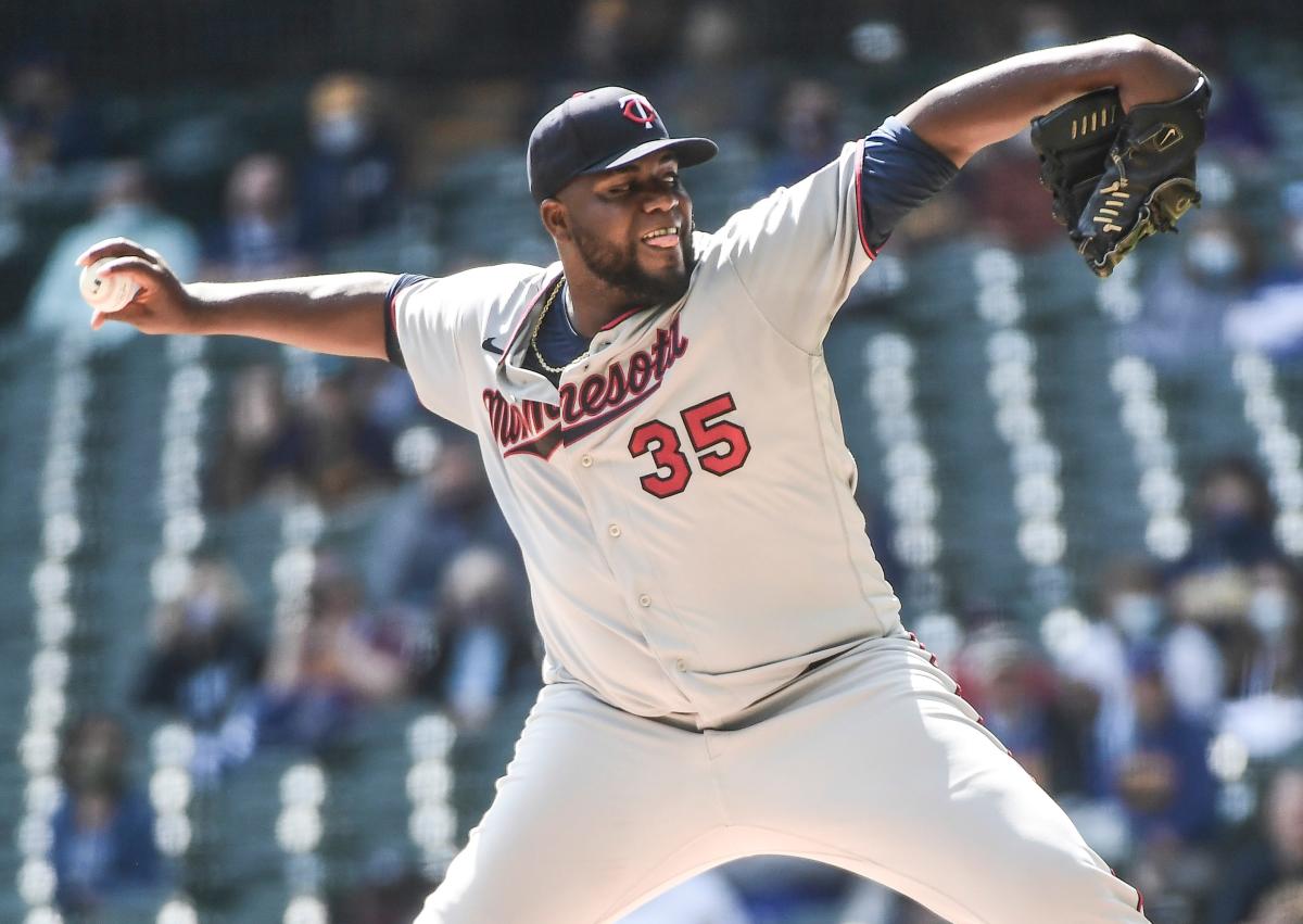 DETROIT, MI - APRIL 21: Detroit Tigers SP Michael Pineda (56) in action  during the game between New York Yankeesand Detroit Tigers on April 21, 2022  at Comerica Park in Detroit, MI (