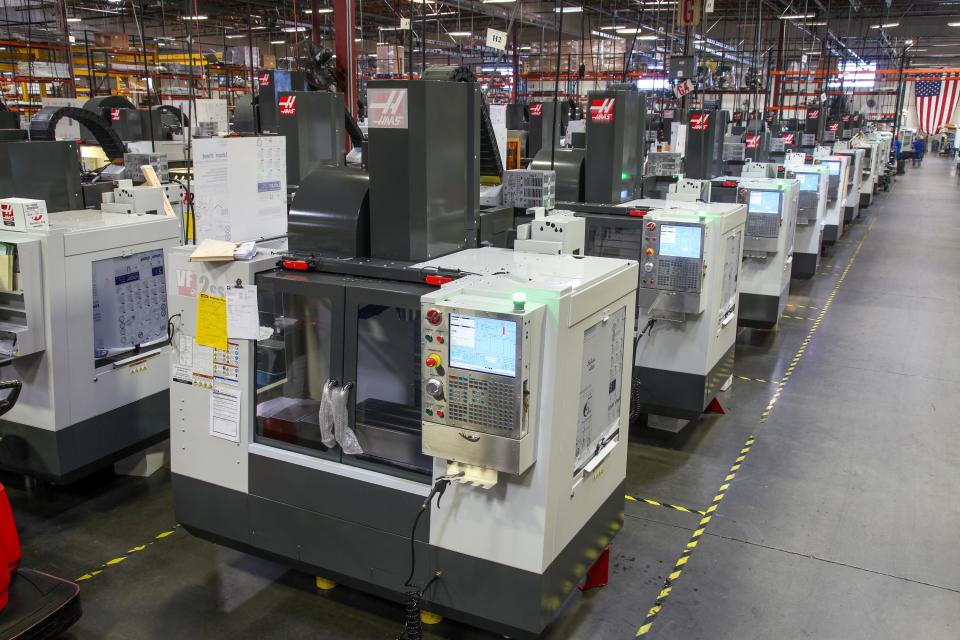 Precision machine tools are manufactured by Haas Automation at its factory in Oxnard.