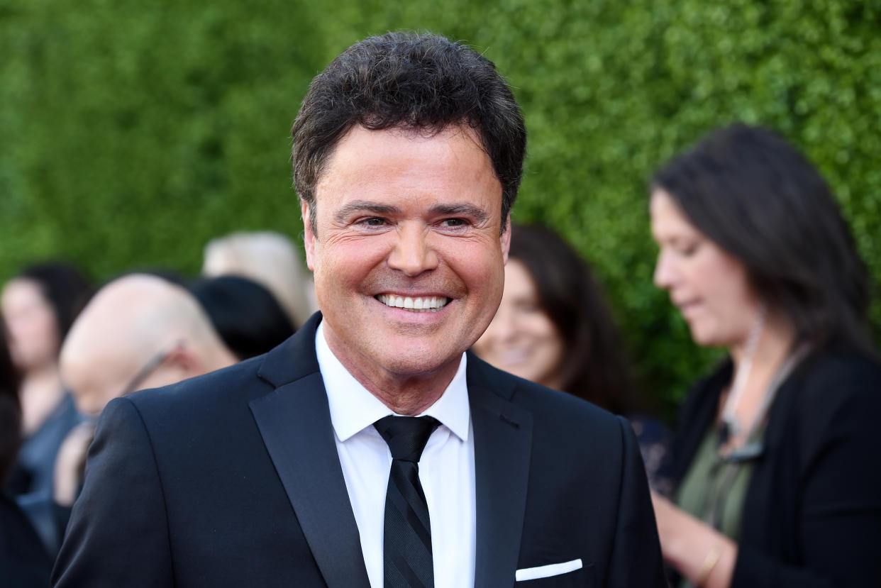 BEVERLY HILLS, CA - APRIL 11:  Singer Donny Osmond arrives at the 2015 TV LAND Awards at the Saban Theatre on April 11, 2015 in Beverly Hills, California.  (Photo by Amanda Edwards/WireImage)