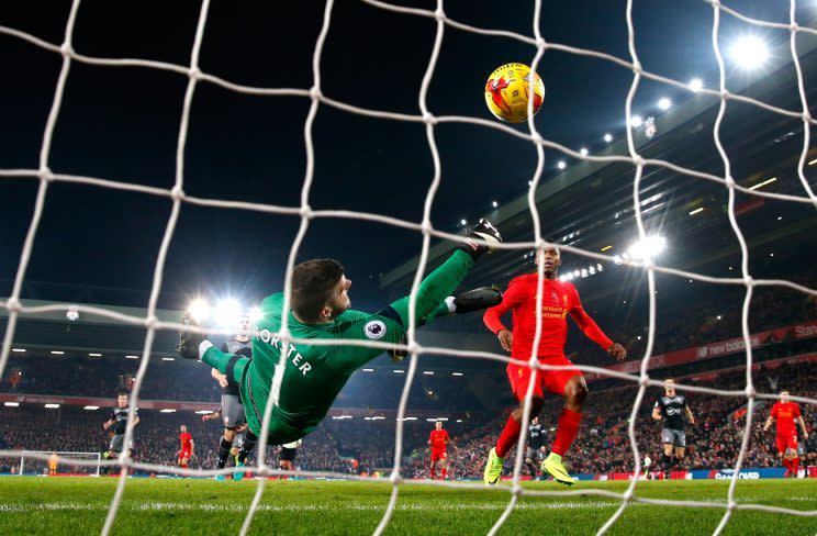 Saint: Fraser Forster keeps Southampton in front at Anfield