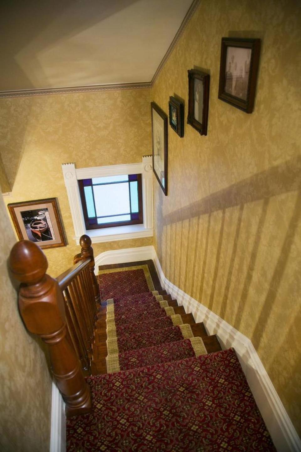 Main staircase at the Jones/Eld House in East Boise. The ornate staircase was one of the house’s features that captured Eld’s heart and made him want to save it.