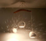 <div class="caption-credit"> Photo by: Etsy</div><b>Egg Chandelier</b> <br> This is a cool mobile and lighting combo that will give Baby something soothing to look at while he or she falls asleep. And it's not necessarily baby-centric, so you could hang it anywhere in your home when Baby gets a little bit older. <br> <i><a rel="nofollow noopener" href="http://www.disneybaby.com/blog/10-lighting-ideas-for-a-boys-nursery/#slide3" target="_blank" data-ylk="slk:Get it here;elm:context_link;itc:0;sec:content-canvas" class="link ">Get it here</a></i> <br> <b><i><a rel="nofollow noopener" href="http://www.disneybaby.com/blog/boy-baby-shower-cupcakes/" target="_blank" data-ylk="slk:Related: 15 Disney-inspired cupcakes for your baby shower;elm:context_link;itc:0;sec:content-canvas" class="link ">Related: 15 Disney-inspired cupcakes for your baby shower</a></i></b>