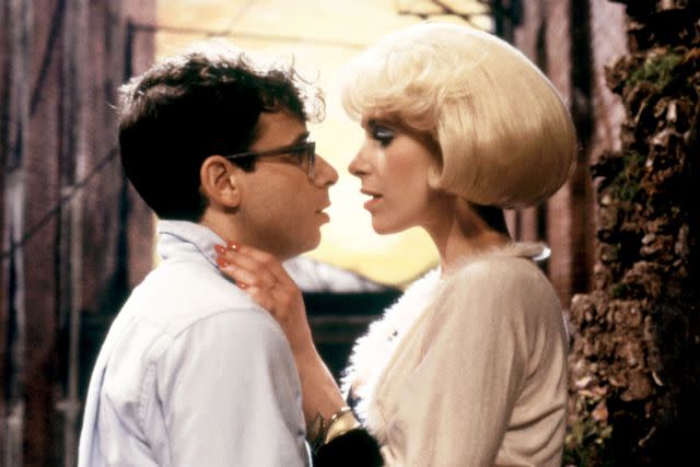 <p>Everett Collection</p> Rick Moranis and Ellen Greene in 1986's 'Little Shop of Horrors'